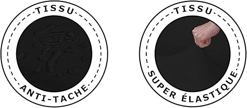 Banzaii Housse de Coussins Anti-Tache élastique Made in Italy 2 Coussins Extensible de 50 à 75 cm Blanc - Nail Gallerys