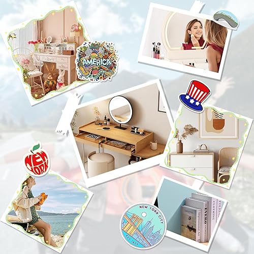 SZSMW 50 Stickers Ordinateur Portable - Stickers Voyage - Autocollant Valise - Convient pour DéCorer des Bouteilles D'Eau,des Ordinateurs Portables,des Ordinateurs,des éTuis de TéLéPhones Portables - Nail Gallerys