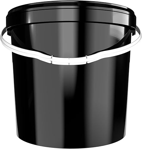 Seau rond en plastique avec couvercle - 10 l - Vert - Convient à un usage alimentaire, hermétique et stable - Seau vide avec poignée et couvercle - Convient pour les denrées alimentaires, la chimie, - Nail Gallerys