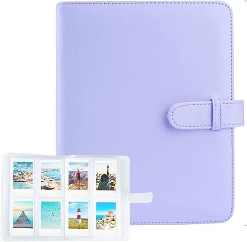 Mini Album Film, EAAERR Album Photo 256 Pochettes pourCompatible avec Fujifilm Instax Mini Film (54 x 86 mm)/ Papier Photo Polaroid Zink (50 X 76 mm)/ Papier Photo Kodak Zink (Violet) - Nail Gallerys