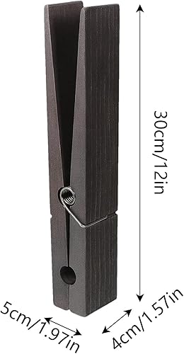 Pince à Linge géante en Bois, Pince à Linge géante, Porte-Serviettes, Grandes Pinces pour Porte-Serviettes de Salle de Bain avec Ressort, épingles à Linge décoratives, Pinces à vêtements en Bois - Nail Gallerys