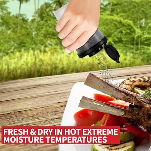 Inkoby Lot de 2 salières et poivrières pour camping, pique-nique, extérieur, cuisine, boîtes à déjeuner, distributeur d'épices - Nail Gallerys