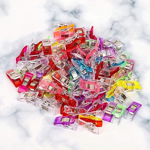 SidiOutil Lot de 50 pinces à coudre colorées de qualité supérieure - Accessoires de couture - Pinces pour tissu, liens à coudre, pinces à coudre polyvalentes, pinces à tissu, trombones - Nail Gallerys