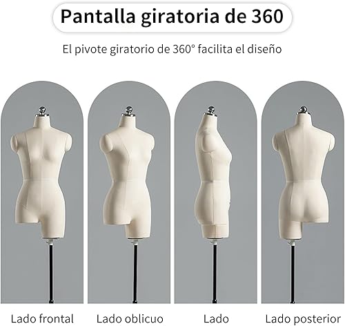 Forme de robe féminine, torse de mannequin avec porte-rouleau, mannequin de vitrine réglable en hauteur pour la couture, ligne auxiliaire enfichable - Nail Gallerys