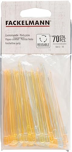 Fackelmann 50612 Piques à cocktail en plastique 9 cm - Nail Gallerys