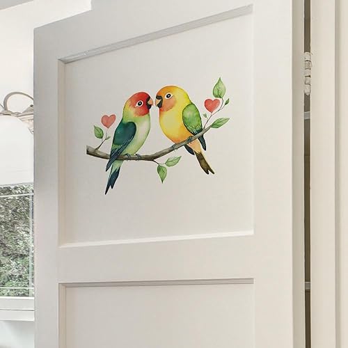 COVPAW Lot de 2 autocollants muraux motif oiseaux pour porte, mur, fenêtre, porte en verre, chambre à coucher, salon, chambre d'enfant, cuisine, bureau, décoration (2 oiseaux) - Nail Gallerys