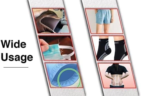 Densco Bande élastique plate à coudre Blanc 25 mm 10 m - Nail Gallerys