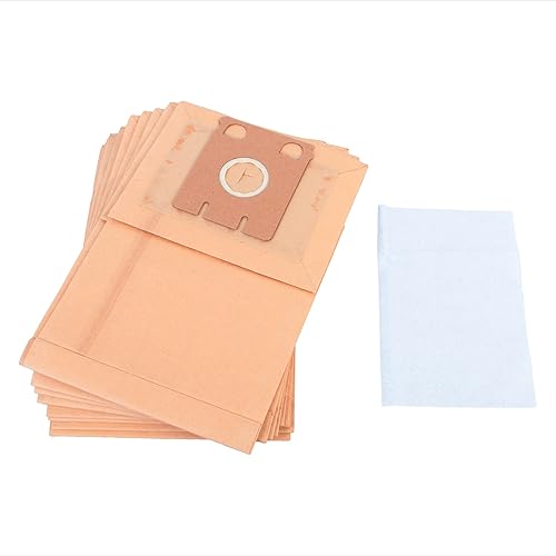 Lot de 10 sacs d'aspirateur de qualité supérieure pour Miele type S180 à S205 et S217 - S226 - Remplacement pour Swirl M44 M47, Menalux 3102, Europlus M305, Wolf 0510, 0530, 0570 - Nail Gallerys
