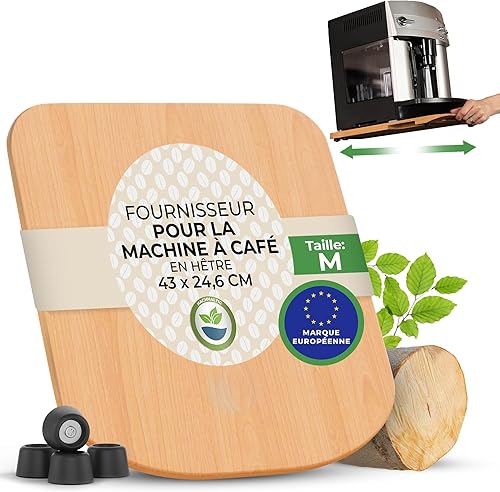 RoRo1992 Planche coulissante pour machines à café de qualité supérieure - En hêtre (Taille M) - Nail Gallerys
