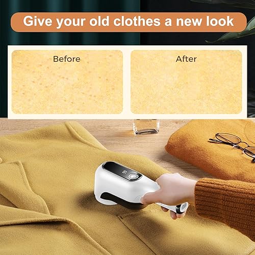 Rasoir Anti Bouloche, Anti Peluche Électrique de USB Rechargeable Portable, Bouloche Appareil avec 2 Lames Remplaçables, Enlever Peluche Vetement - Nail Gallerys
