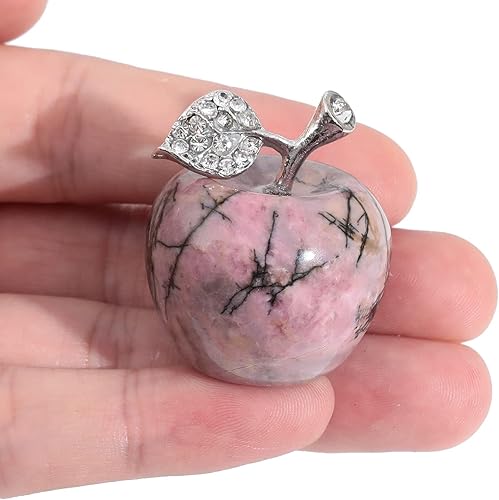 Lovionus89 Statuette de pomme en lapis lazuli naturel - Sculpture en cristal de guérison - Décoration de maison ou de mariage - 3 cm - Nail Gallerys