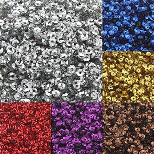 Perlin - 12000 pièces, paillettes, Ø 4 mm, lot de 10 couleurs, pour vêtements et bijoux, artisanat métallisé, bombe - Nail Gallerys