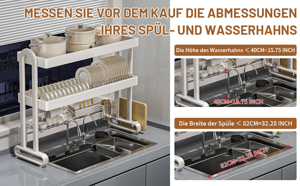 MESUREZ LES DIMENSIONS DE VOTRE ÉVIER ET ROBINET AVANT D'ACHETER