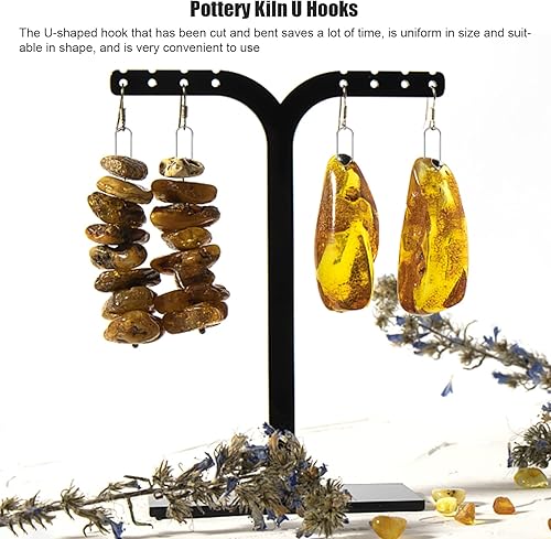 Haosie 200PCS Anneaux de Saut U, en Fil Nichrome Haute Température, en Forme de U Anneau Crochet, pour Pendentif, Ornements en Céramique - Nail Gallerys