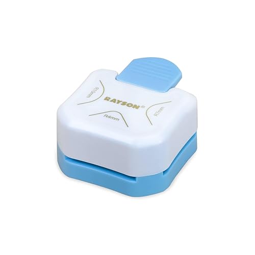 RAYSON Perforatrice d'angle 3 en 1, 4 mm, 7 mm, 10 mm, 3 voies pour travaux manuels, projets de bricolage, Création de Cartes et Plus，blanc - Nail Gallerys