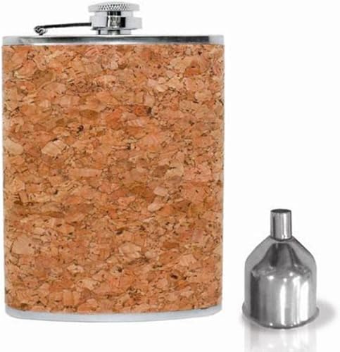 Vin Bouquet FIA 292 Flasque, Liège et Acier Inoxydable, Marron, 18 X 16 x 3 cm, Lot de 2 - Nail Gallerys