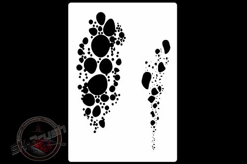 Pochoir à bulles pour aérographe pour peinture corporelle, tatouage, etc. - Nail Gallerys