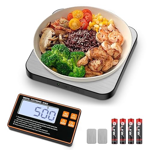Balance de Cuisine Numérique, Balance de Cuisine Divisée En Acier Inoxydable, Haute Précision 1g-15kg, 7 Unités de Mesure, Avec Écran Lcd Séparé, Fonction de Comptage Et Fonction Tare - Nail Gallerys
