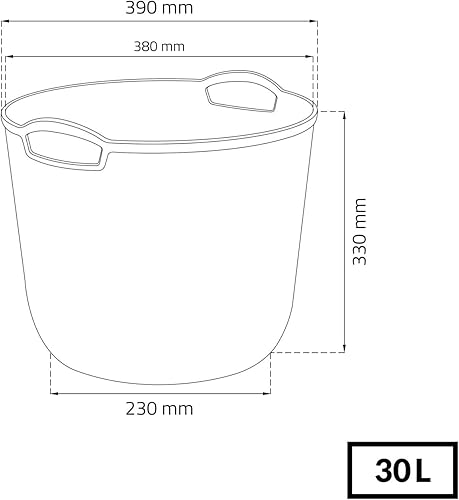 CURVER Panier de Rangement Rond 30L, Aspect Tricot - Pour Ranger le Salon, la Chambre, la Salle de Bain ou le Bureau - 39,5 x 38 x 33,4 cm - Bleu Gris - Nail Gallerys