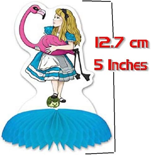 Alice in Wonderland Mini centres de table (décorations de fête) Paquet de 4 - Nail Gallerys