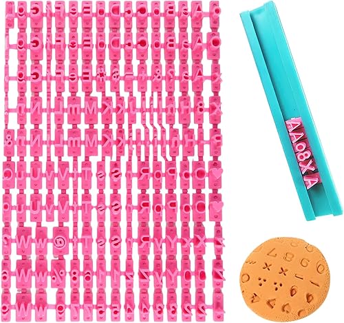 Tampon à Biscuits Alphabet, Lot de 150 Tampons à Biscuits avec Lettres, Chiffre et Symboles, Tampon Fondant Timbres, Embosseur Biscuit pour Fondant Gâteau Sauce Au Sucrem Outils de Cuisson - Nail Gallerys