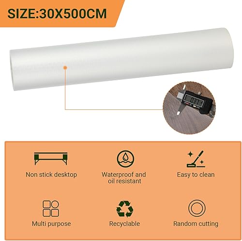 Tapis Fond de tiroir 30cm x 500cm- Protection tiroir Cuisine antidérapant- imperméable- Tapis frigo Coupable- idéal pour protéger tiroirs- armoires et réfrigérateurs - Nail Gallerys