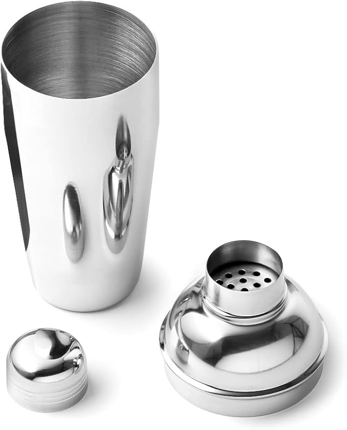 Fogast Shaker à cocktails | Capacité 0,7 litres | Mélangeur de bar, shaker à cocktail | Trois parties | Acier inoxydable | Ensemble Barista | Accessoires de bars | Shaker à cocktail whisky, Martini - Nail Gallerys