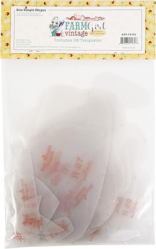 Riley Blake Template Set-Farm Sweet Farm By Lori Holt 38/Pkg - Nail Gallerys