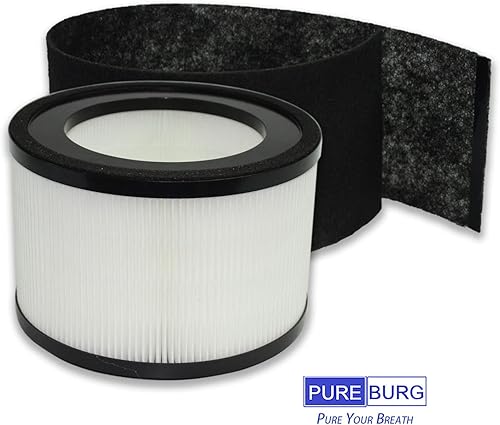 PUREBURG Lot de 2 filtres HEPA de rechange avec 4 pré-filtres carbone compatibles avec les purificateurs d'air Soehnle Airfresh Clean 400 - Nail Gallerys