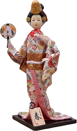 Ldbuejiaja Kimono geisha japonais fait main 30 cm Figurine mettant en valeur la culture traditionnelle, idéale pour les collectionneurs de décoration d'intérieur - Nail Gallerys