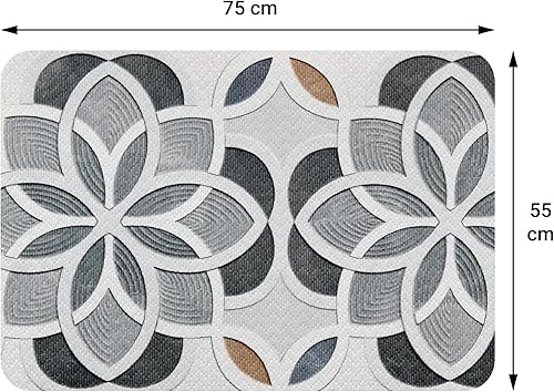 Comart, Tapis Malaga pour Cuisine et Couloir, Tapis Multi-usages, PVC antidérapant, imperméable et Absorbant, décoration Vintage café, 55 x 100 cm, Lavable en Machine, Design Moderne, fabriqué en - Nail Gallerys