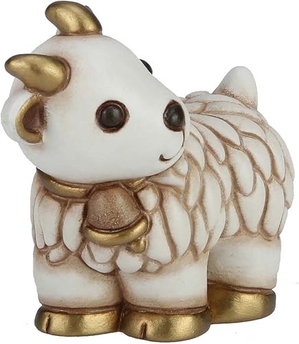 THUN - Figurine de crèche Groupe de Moutons - Décorations de Noël Maison - Ligne crèche Classique - Céramique - 6,1 x 3,3 x 5,5 h cm - Nail Gallerys