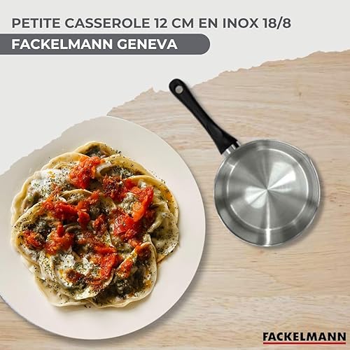 Fackelmann 681850 Casserole 20 cm en inox, Casserole de cuisine, Casserole tous feux, Casserole induction, Casserole sans PFAS, Acier inoxydable 18/8, Gris, 20 x 10 cm - Nail Gallerys