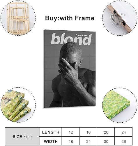 CHIMOSHEJI Poster de Frank Ocean - Décoration murale rétro pour chambre à coucher - Style rétro - 50 x 75 cm - Sans cadre - Nail Gallerys