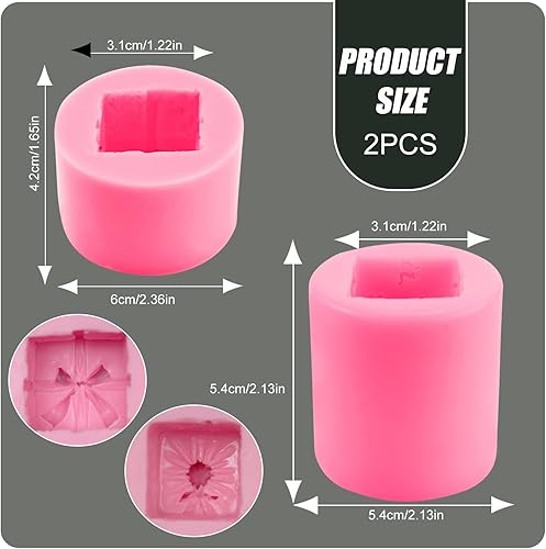 Moule Resine Epoxy Moule Silicone Bougie 3D Boîte Cadeau Moule à Bougie Resine Epoxy Accessoires Pour Bougies Parfumées Savons(2 Pièces) - Nail Gallerys