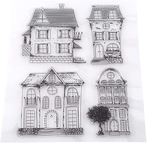 Set de Tampons Clairs Transparents Scrapbooking Stampo Maison en Silicone PVC pour DIY Loisirs Créatifs Décoration Noel Enfant - Nail Gallerys