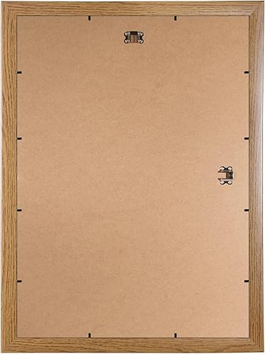 FRAMO Cadre photo en bois 33 x 26 cm sur mesure - Chêne rustique | Couleur/Taille sélectionnable | verre acrylique antireflet | Cadre pour Puzzle | Photos | affiche - Nail Gallerys