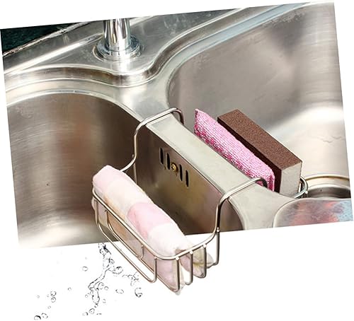CONGARTENO 2 Pièces Évier en Acier Inoxydable Accessoires D'évier De Cuisine Porte- De Selle Robinet De Selle Porte-éponge De Selle Support De Vidange Éponge Crépine Suspendue pour Évier - Nail Gallerys