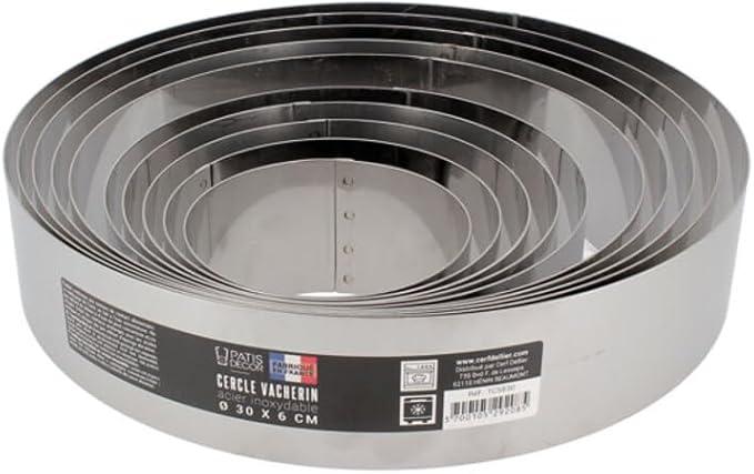 Cercle à vacherin inox H 6 cm Ø 20 cm - Nail Gallerys