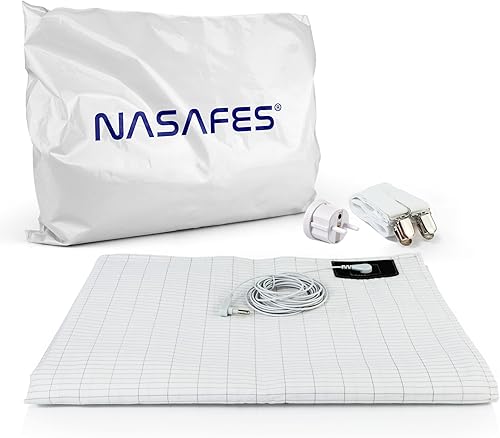 Parure de draps Terre, 240 x 90 cm, Drap Terre - lit Terre, Drap en Coton avec Fils d'argent, Bon Sommeil Comprenant 2 tendeurs de Drap et Adaptateur UE - Nail Gallerys