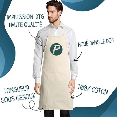 Planetee Tablier de cuisine pizza J'peux pas | Cadeau Original pour passionnés Vêtement Blouse de protection Barbecue Jardinage Tablier de Travail Tâches ménagères - Nail Gallerys