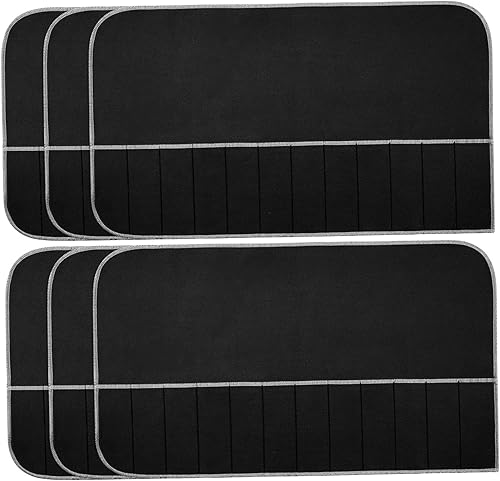 Sacs de rangement en argent Sac de rangement anti-ternissant 6PCS 12 emplacements argenterie stockage de couverts pliables à poussière de rangement de stockage sacs d'argenterie portables pour les - Nail Gallerys