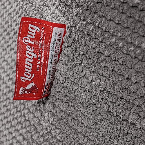 Lounge Pug Gros Pouf Rond Ottoman en Velours Côtelé - Repose-Pied de Salon Ottoman, Poufs Tabouret Rond - Ivoire - Nail Gallerys