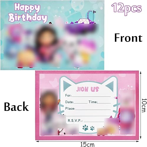 simyron Cartes D'invitation de Fête 12 pcs Cartes D'invitation Cartes D'anniversaire Cartes de Voeux Cartes de Noël pour Enfants Decorata Party - Nail Gallerys