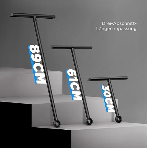 ecooe Raclette de douche réglable 30-61-89 cm - Noir - Raclette de sol avec support - 30 cm de large - Raclette à eau pour verre, carrelage, miroir, fenêtre, vitres de voiture - Nail Gallerys