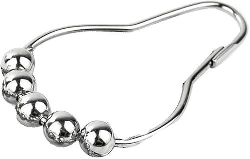 EasyBravo Lot de 24 crochets pour rideau de douche, glissants, anneaux en acier inoxydable antirouille - Nail Gallerys