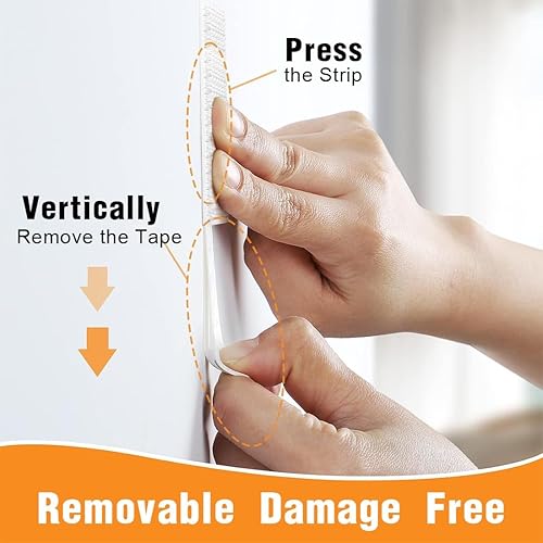 EOUIAV 24 Bandes Languettes Accroches Tableaux, Accroche Tableau sans Percer, Fixations pour Cadres, Bandes de Suspension Résistantes à l'eau pour accrocher l'alimentation, Fixation Cadre sans Percer - Nail Gallerys