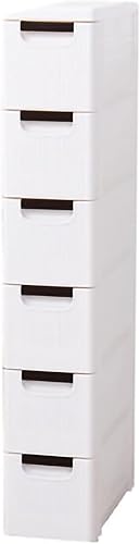 Meuble de salle de bain mince avec tiroir coulissant, tour de rangement sur roulettes, organisateur de tour de rangement (6 tiroirs) - Nail Gallerys