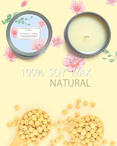 Topsics 4 Pièces Bougie Parfumée Ensemble Cadeau, Bougies en 100% Cire De Soja Naturel, Bougies d'Aromathérapie pour Cadeaux pour Noël - Nail Gallerys
