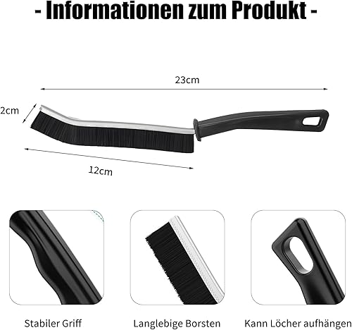 Lot de 2 brosses de nettoyage d'angle multifonctionnelles, brosse de nettoyage pour joints, brosse de nettoyage des joints, brosse de nettoyage des coins avec poils rigides pour cuisine, salle de - Nail Gallerys